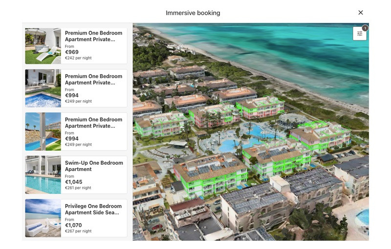 Hoteles en 3D: Mirai estrena motor de reservas con tecnología inmersiva