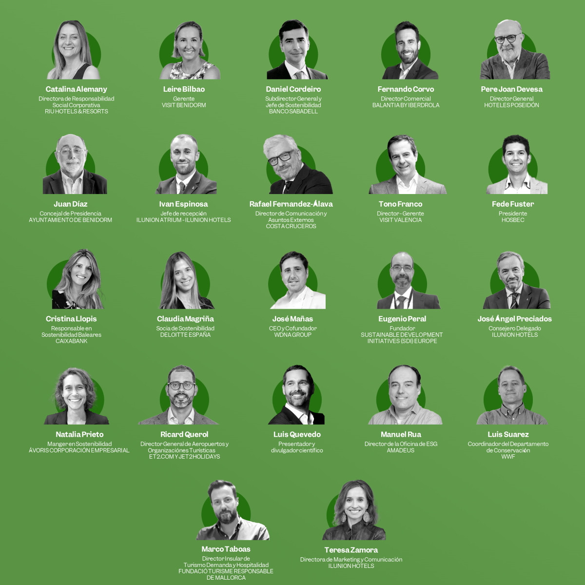 Todos los ponentes del IV Encuentro de Sostenibiildad Turística Hosteltur