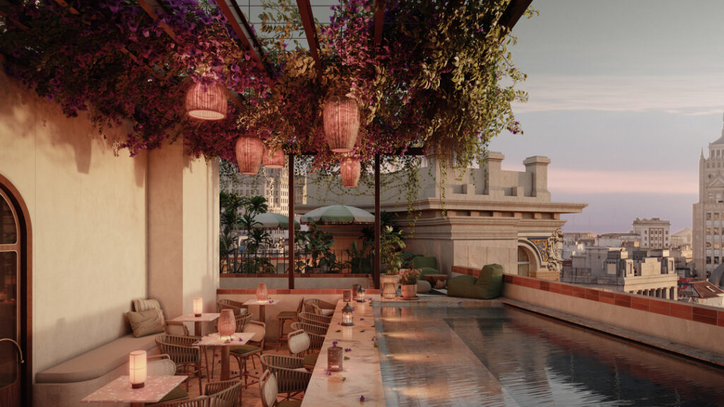 Nômade Temple debutará en España en 2026 con hoteles en Madrid e Ibiza 6 MAD 08 N7 Rooftop 02 1