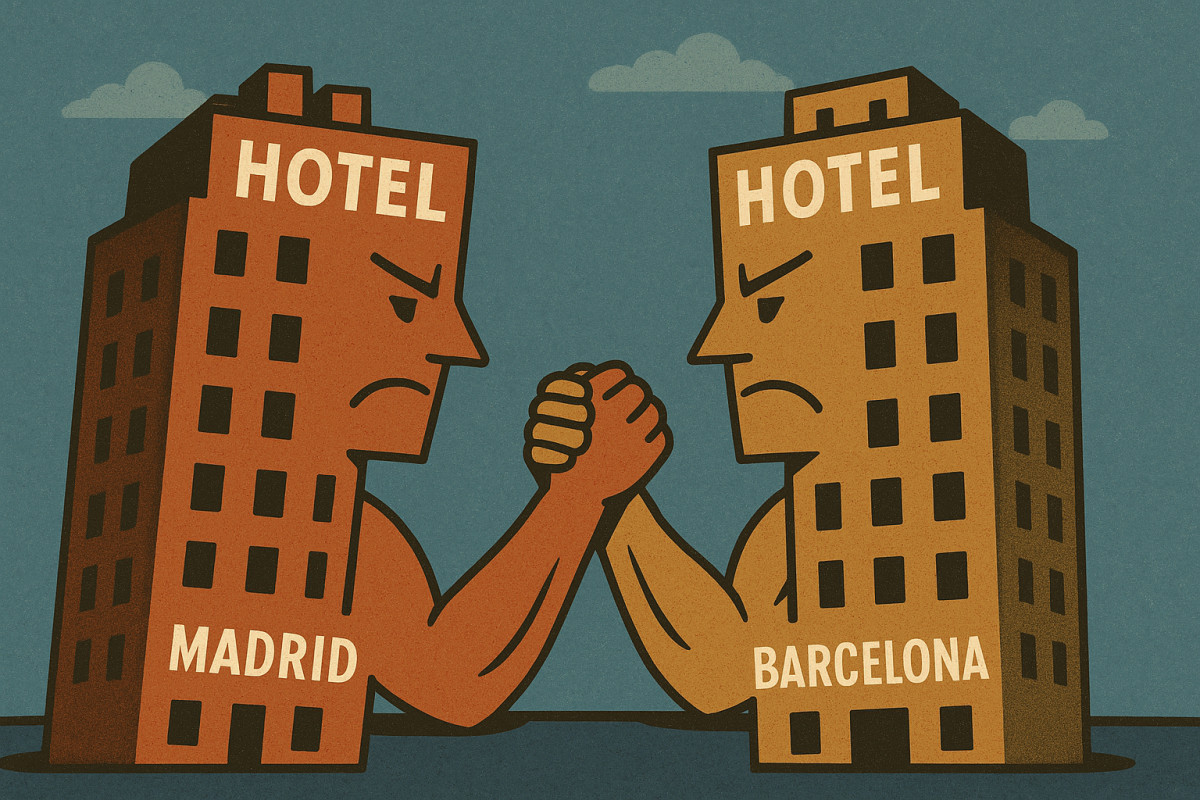 Duelo hotelero entre Madrid y Barcelona: los datos de 2025 revelan un cambio de tendencia