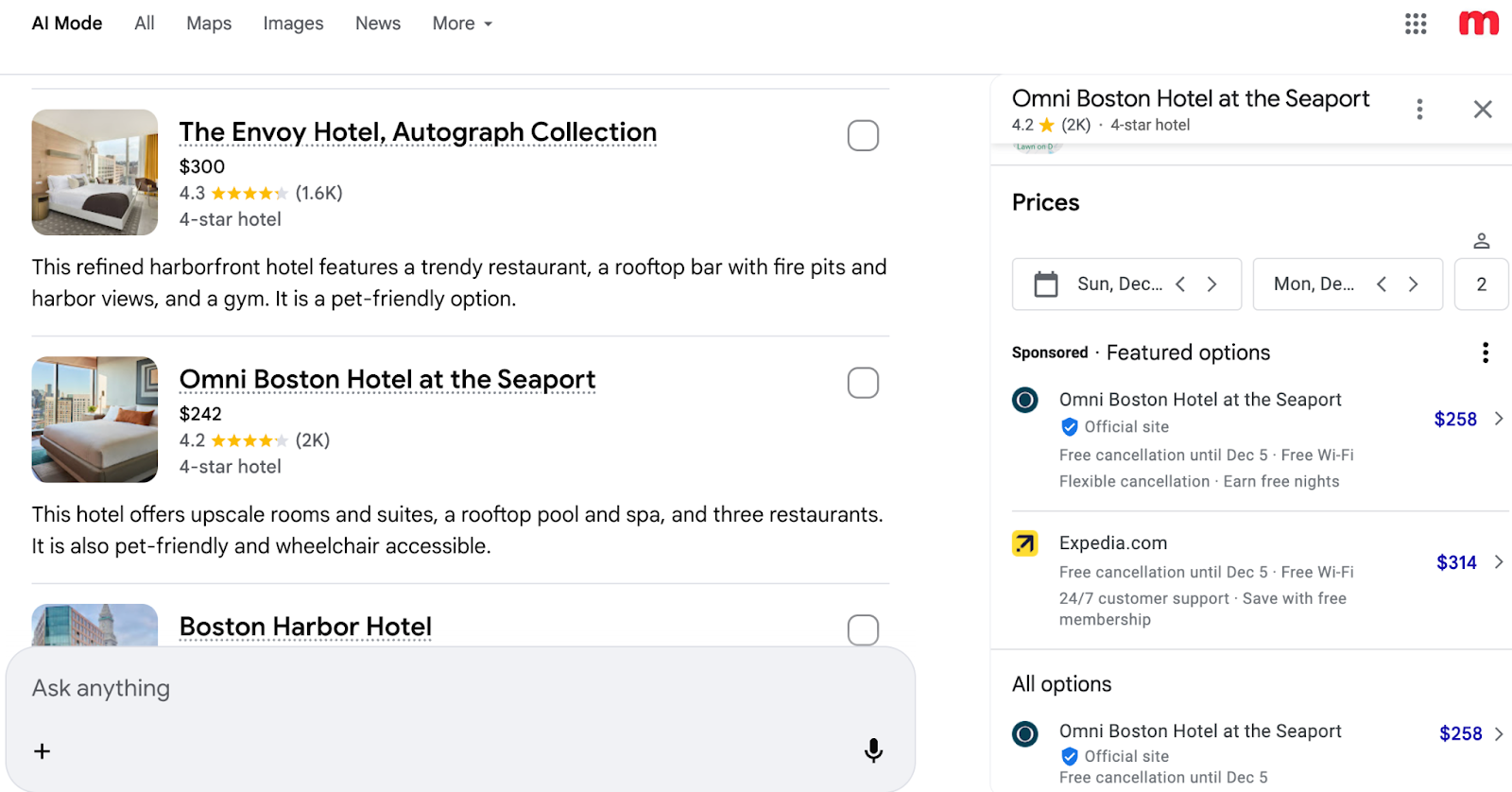 gemini AI mode mirai