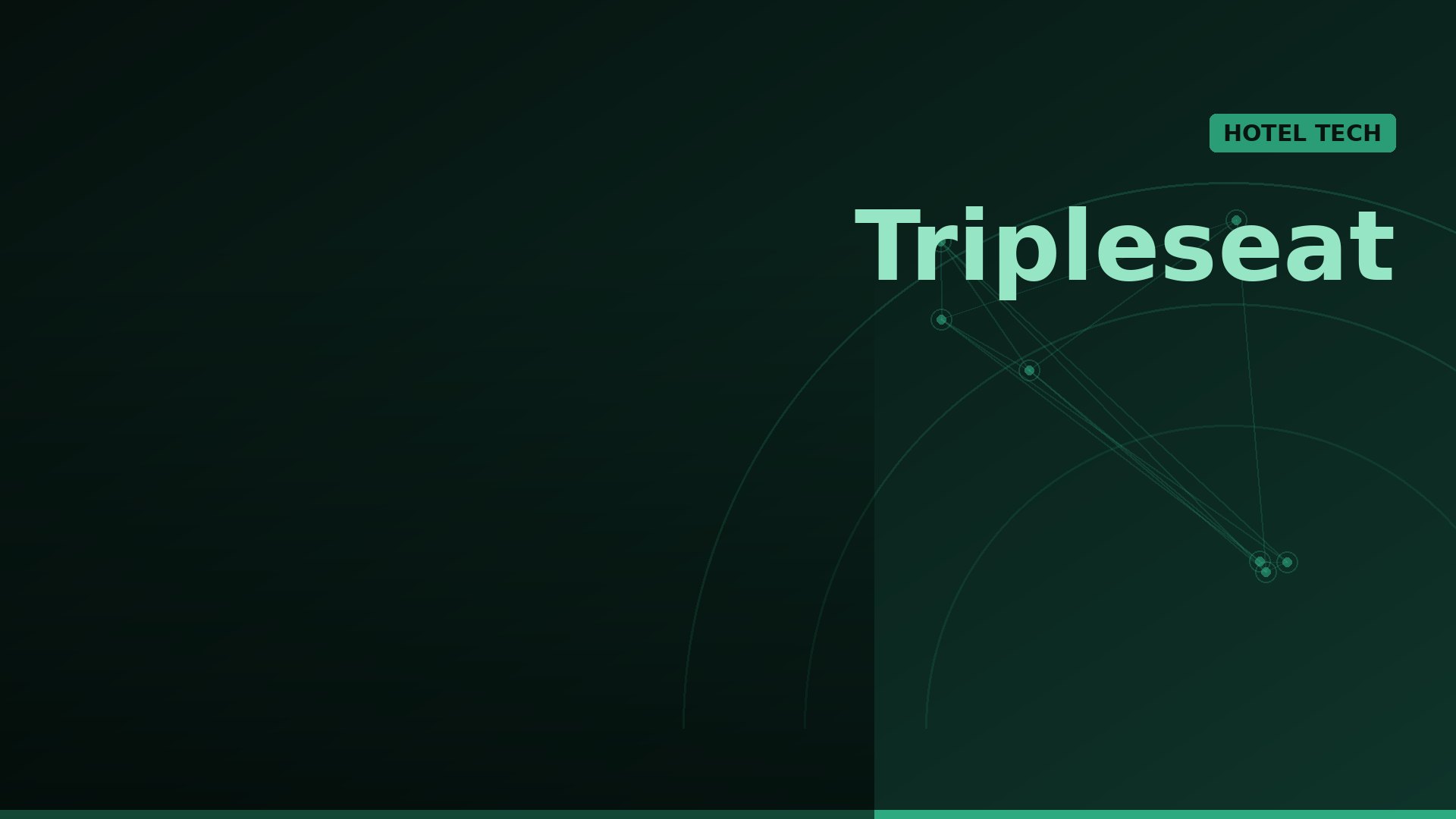 Brand banner: Tripleseat logo on a dark green tech background with a green HOTEL TECH badge on the right.