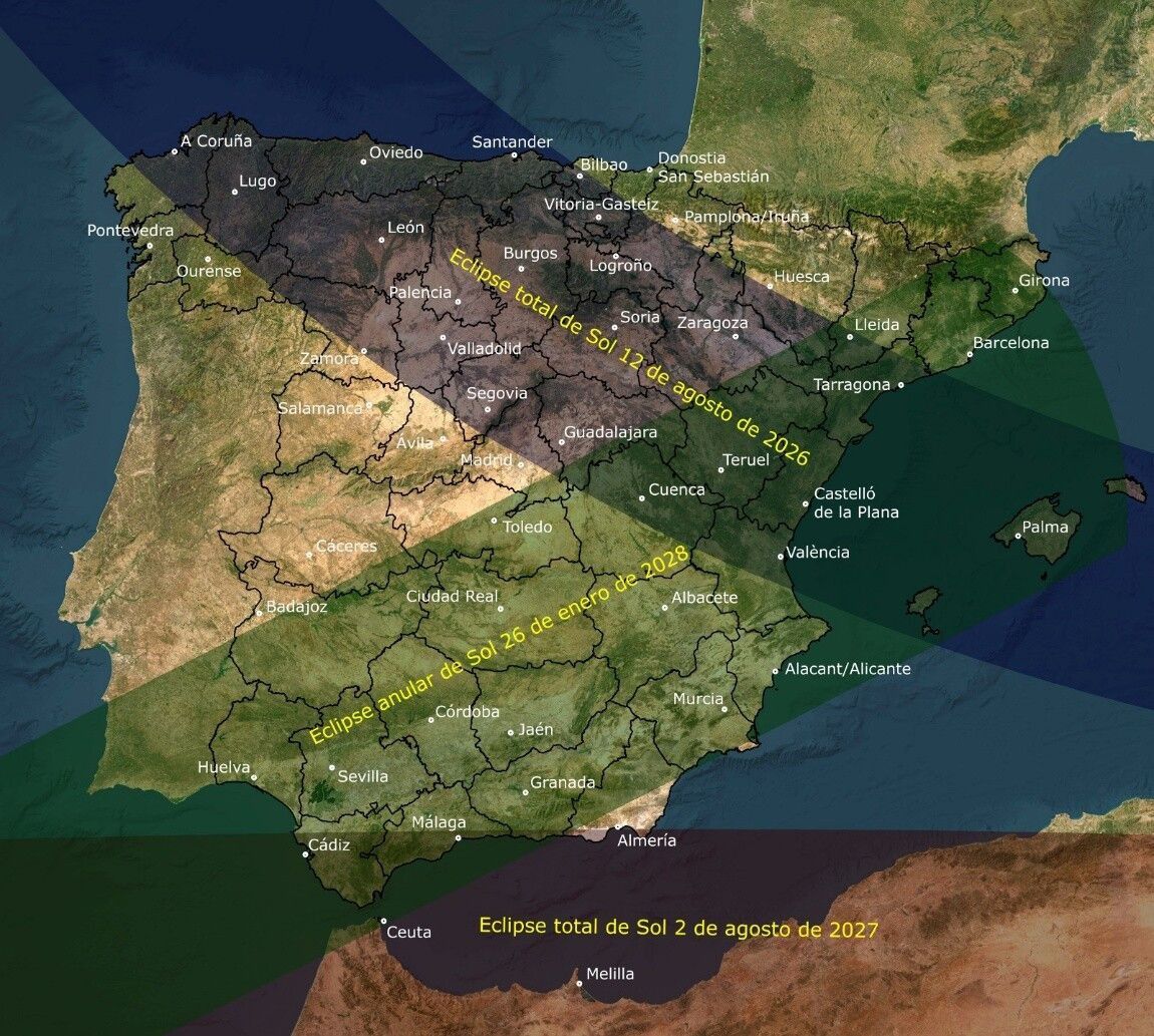 El eclipse solar del 12 de agosto generará 347 millones de euros y atraerá 446.700 turistas a España.