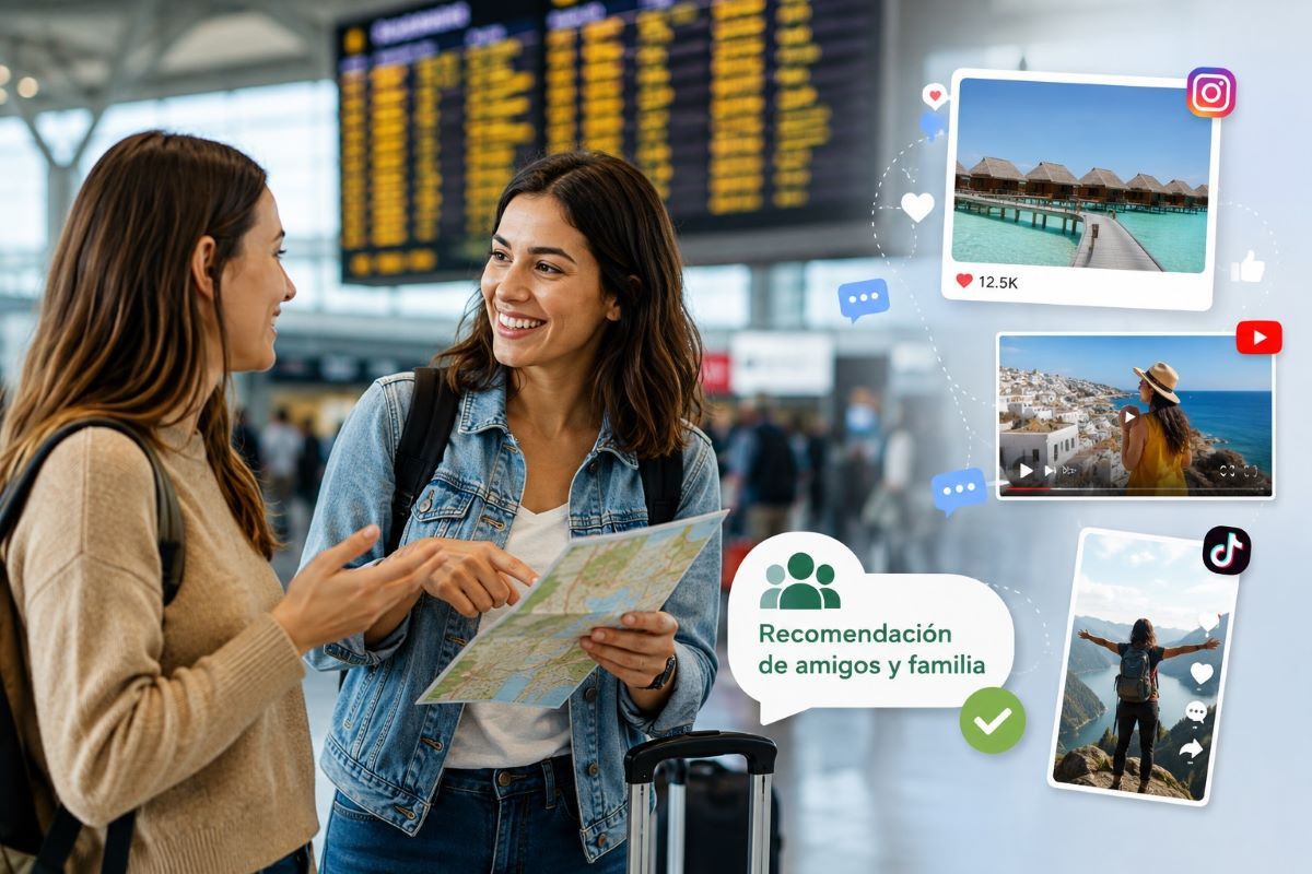 La encuesta de Omio revela que el 19% de los españoles elige destinos por consejos cercanos frente al 6% online.