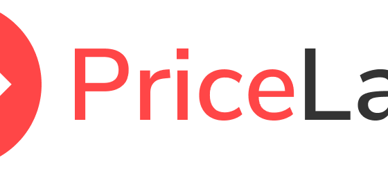 Pricelabs logo: red circle containing white angled brackets, followed by the word Pricelabs with 'Price' in red and 'labs' in dark gray.